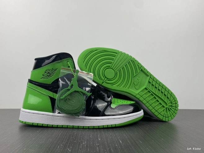 1st Kicks Shoes High 555088-030 1 OG Air Green Jordan Pine 0817